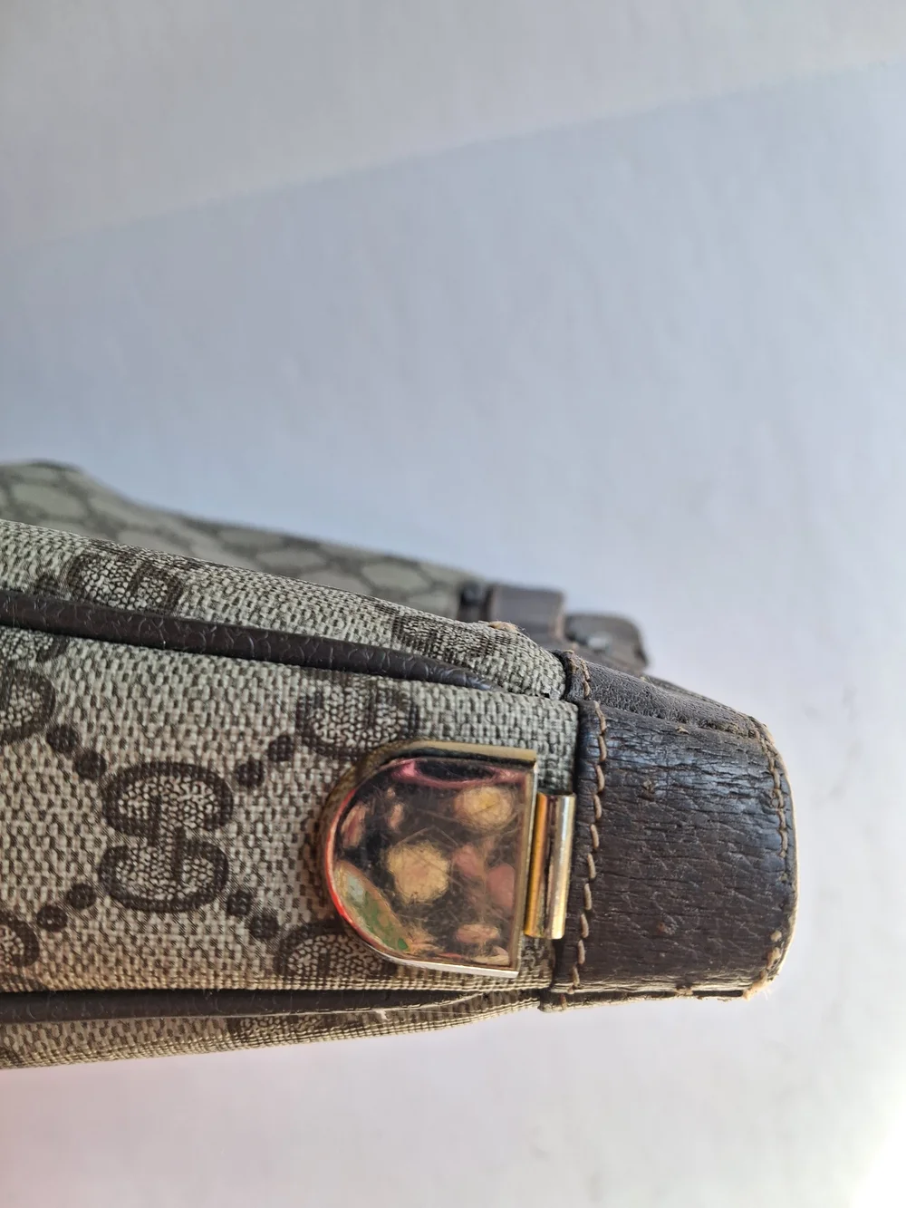 Gucci Brown/Beige Monogram Cosmetic Case Crossbody - Picture 6 of 14